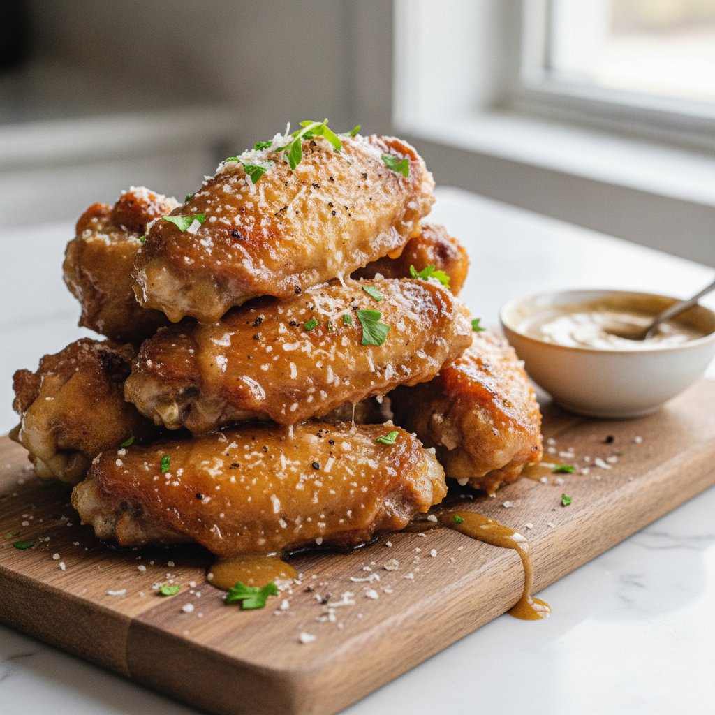 Air Fryer Truffle Parmesan Chicken Wings