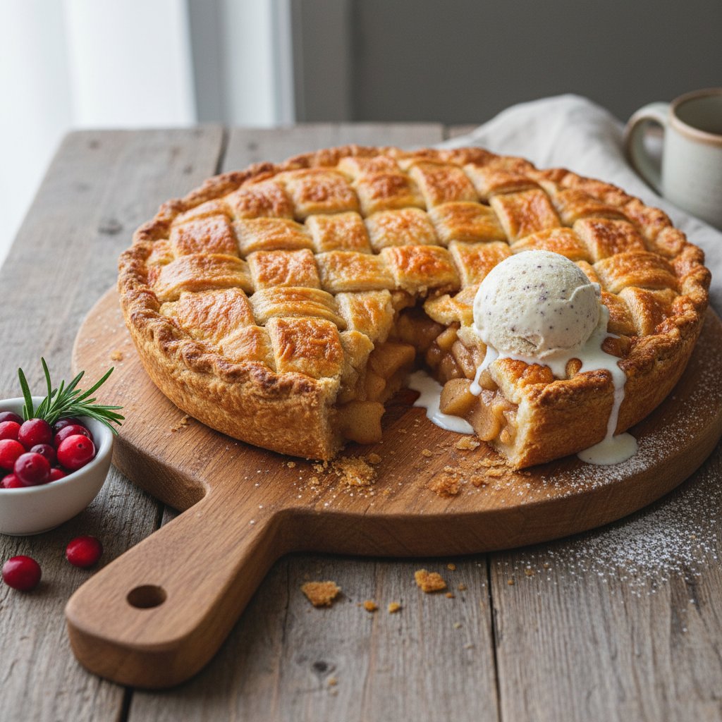 American Apple Pie with Cheddar Crust