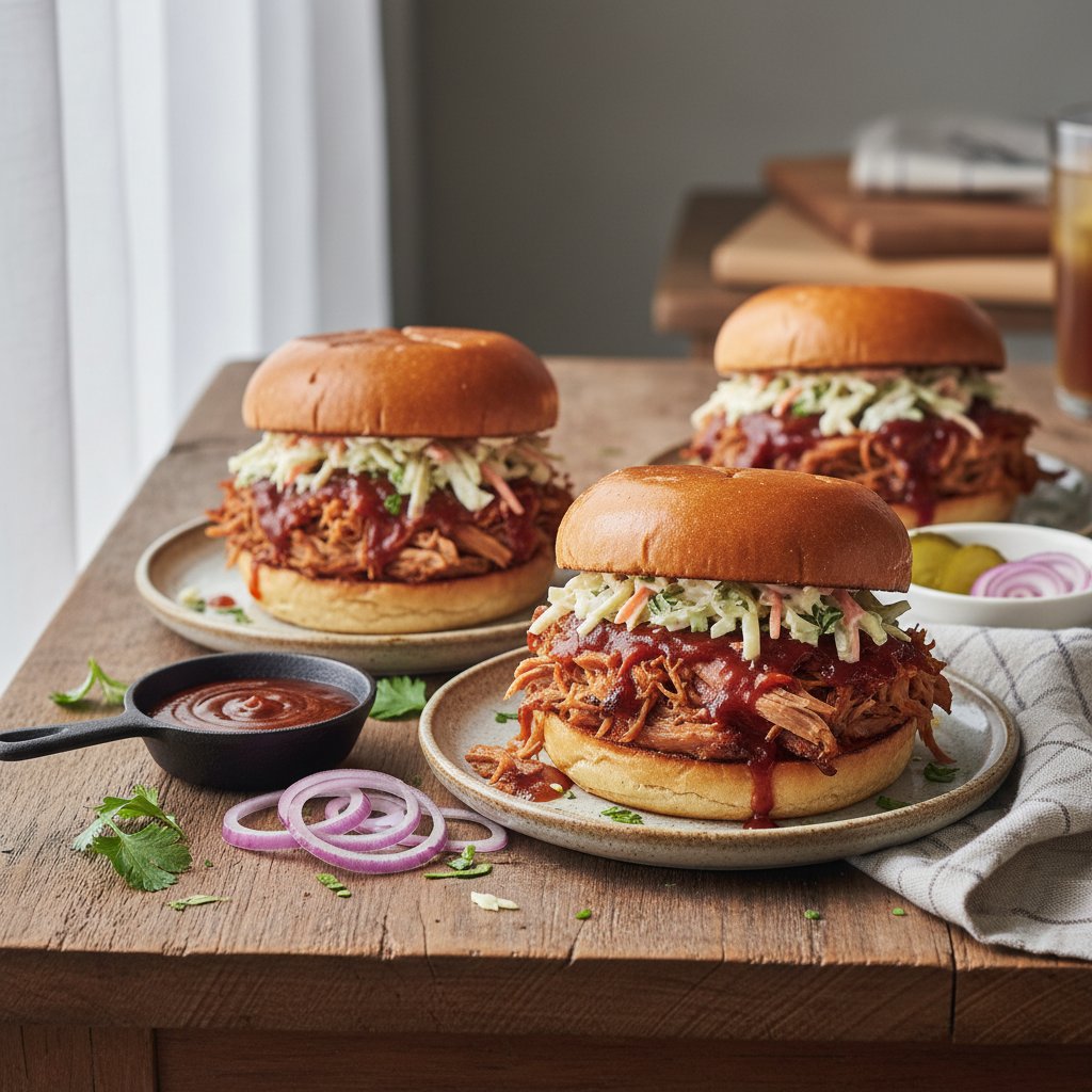 American BBQ Pulled Pork Sandwiches