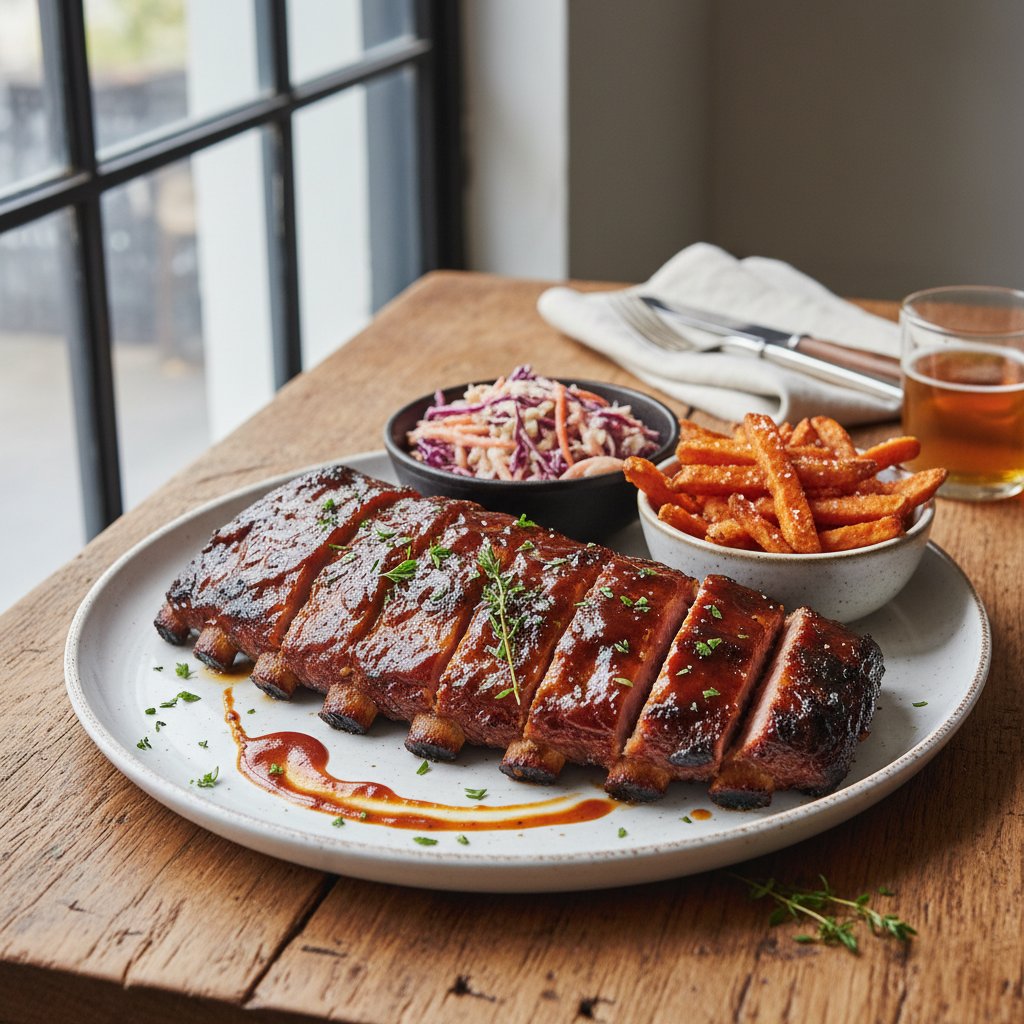 American BBQ Ribs with Smoky Sauce