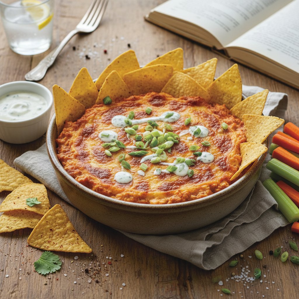 American Buffalo Chicken Dip with Tortilla Chips