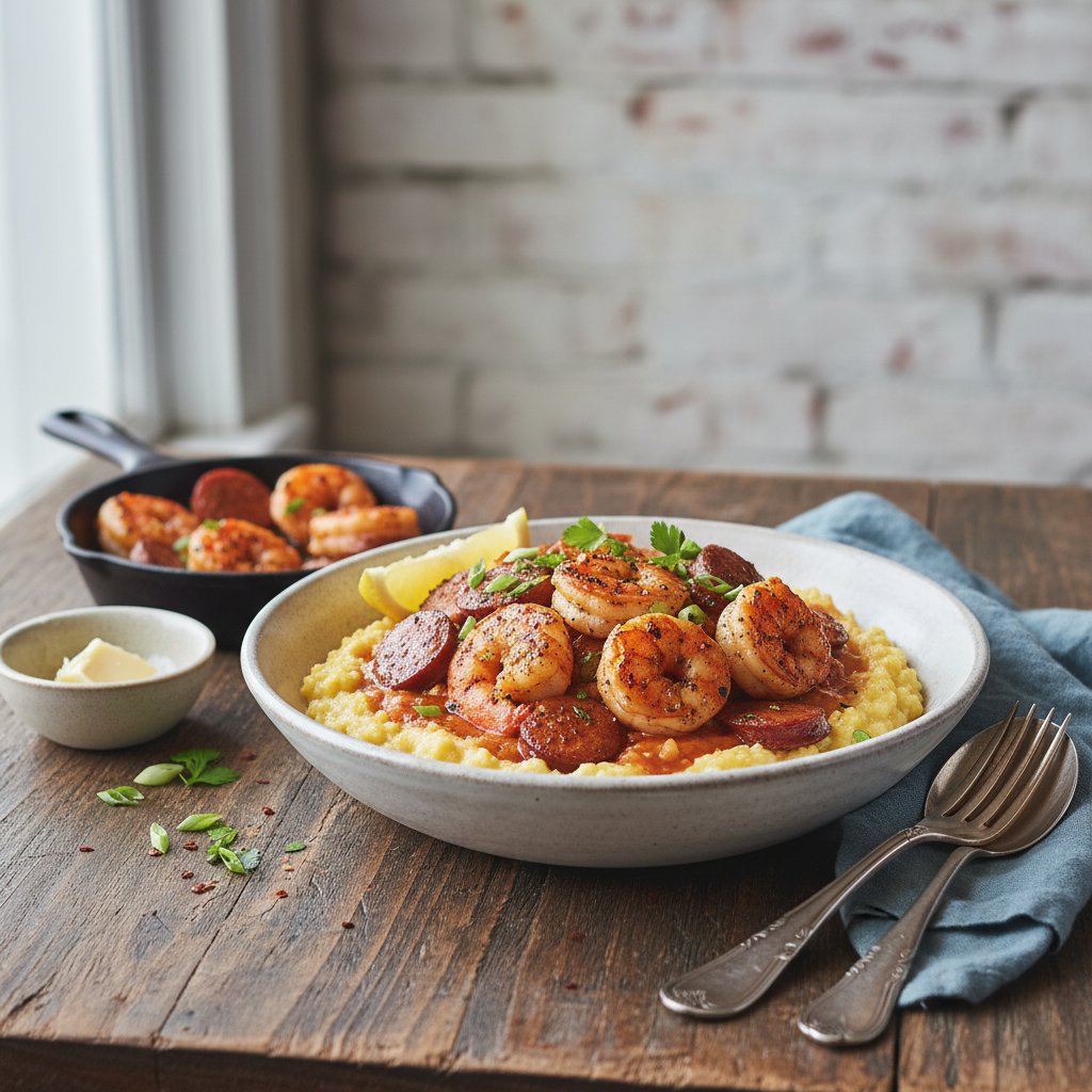 American Cajun Shrimp and Grits