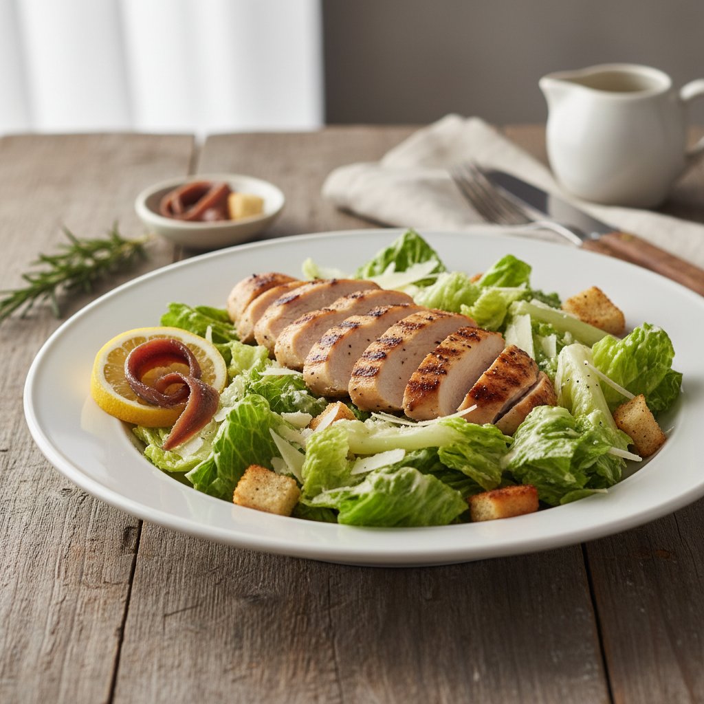 American Classic Caesar Salad with Grilled Chicken
