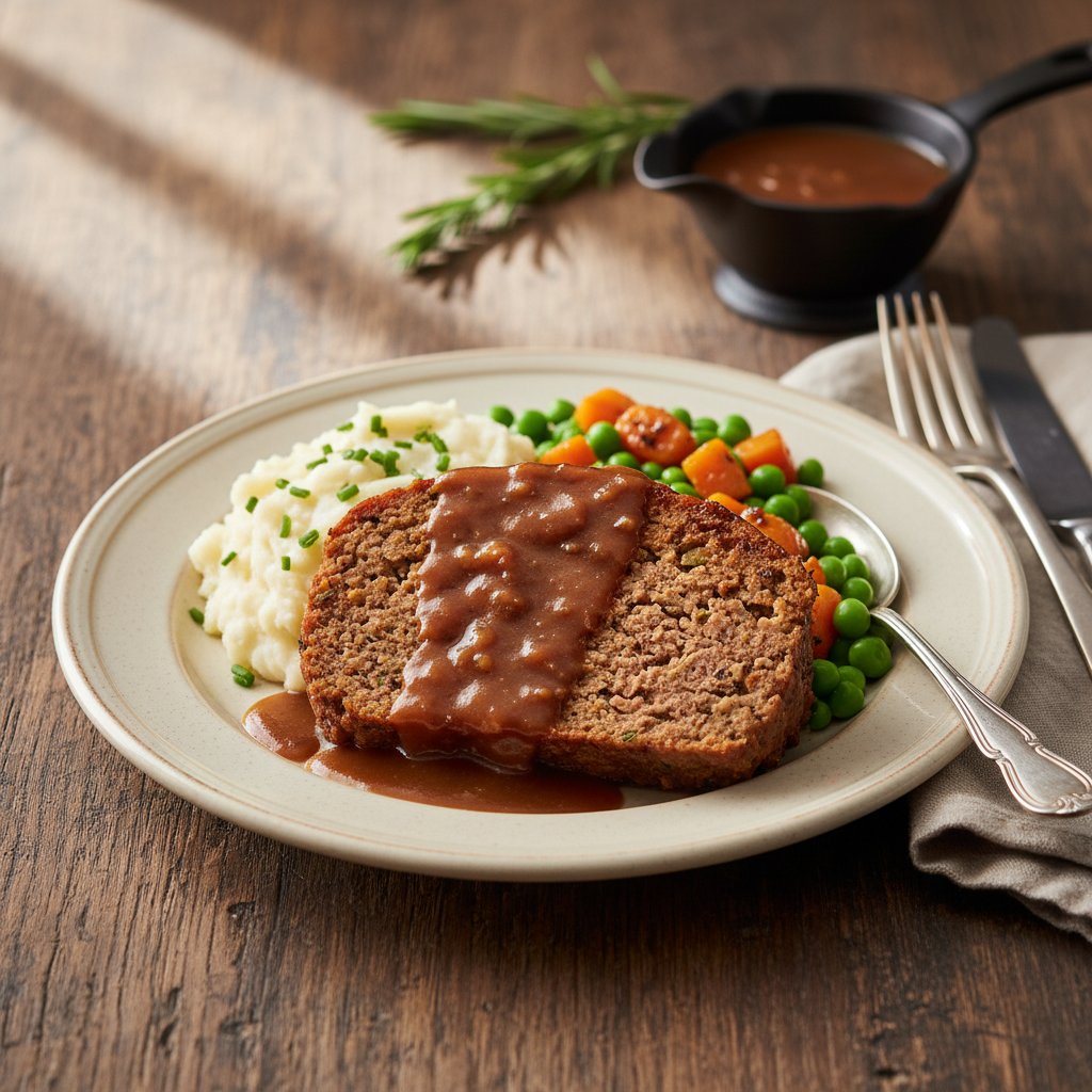 American Classic Meatloaf with Gravy