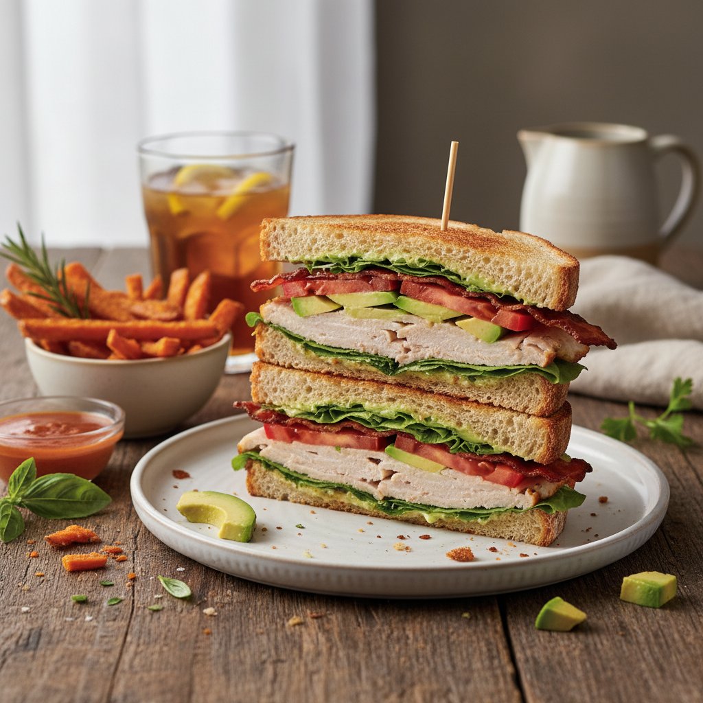 American Turkey Club Sandwich with Avocado