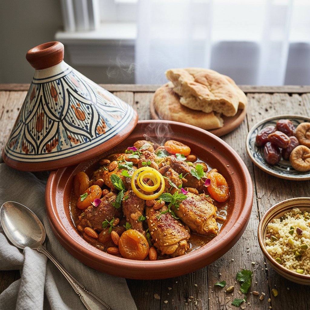Aromatic Spiced Tagine with Apricots and Almonds