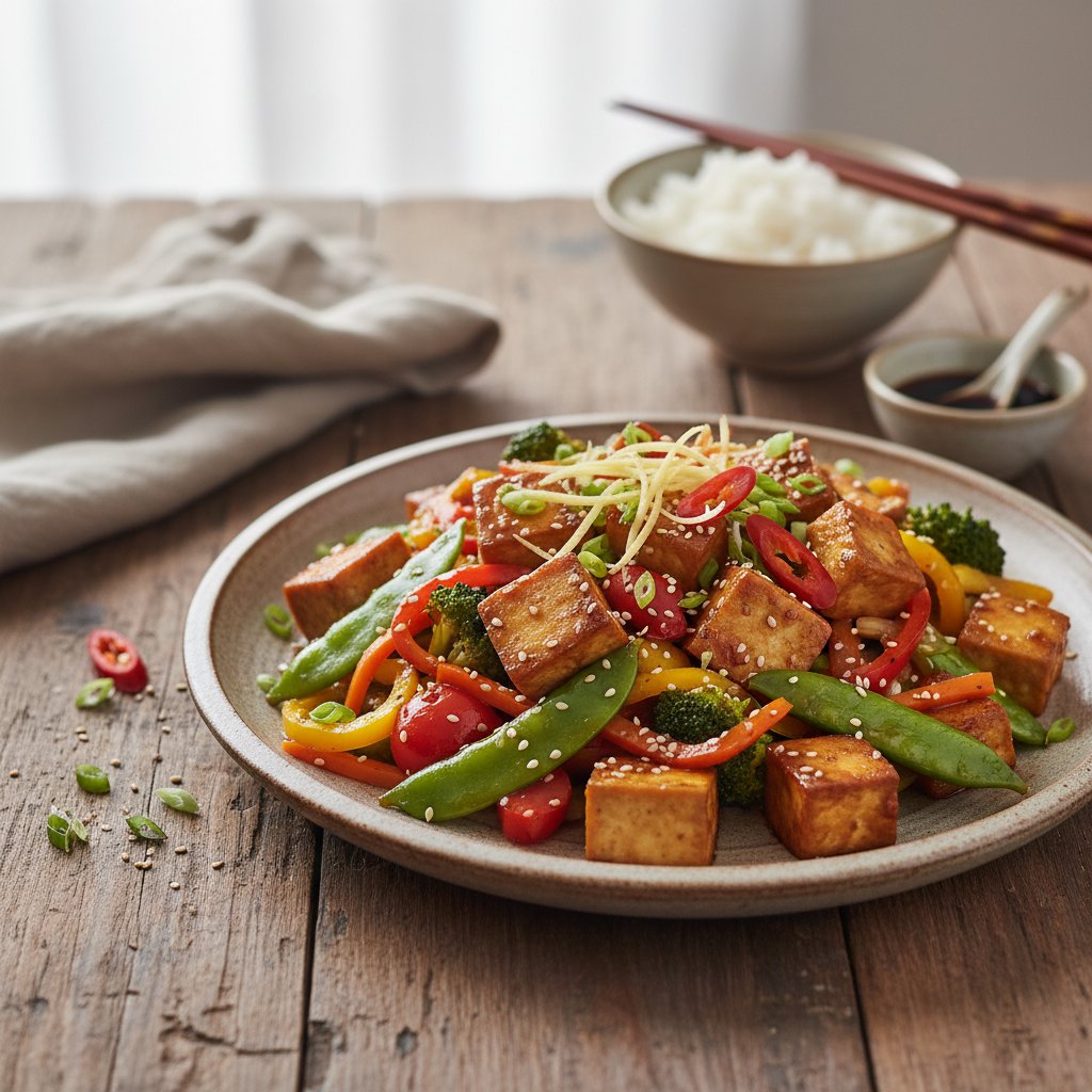 Asian Ginger Soy Tofu Stir-Fry