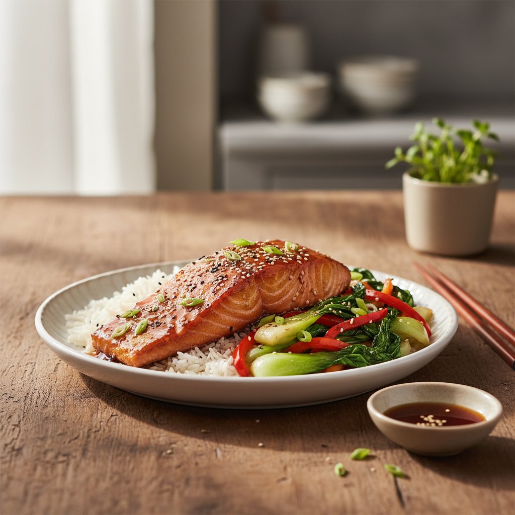 Asian Honey Soy Glazed Salmon