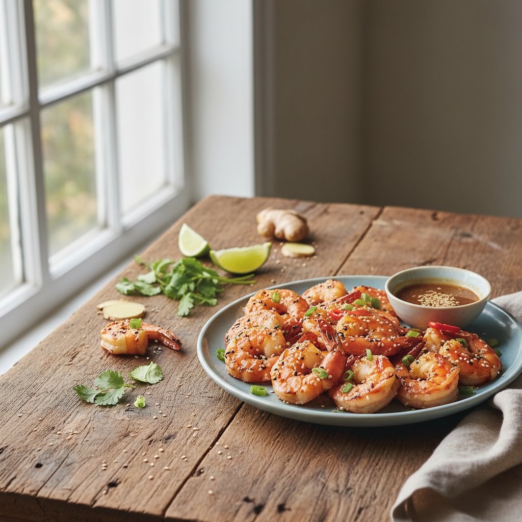 Asian Sesame Ginger Grilled Shrimp