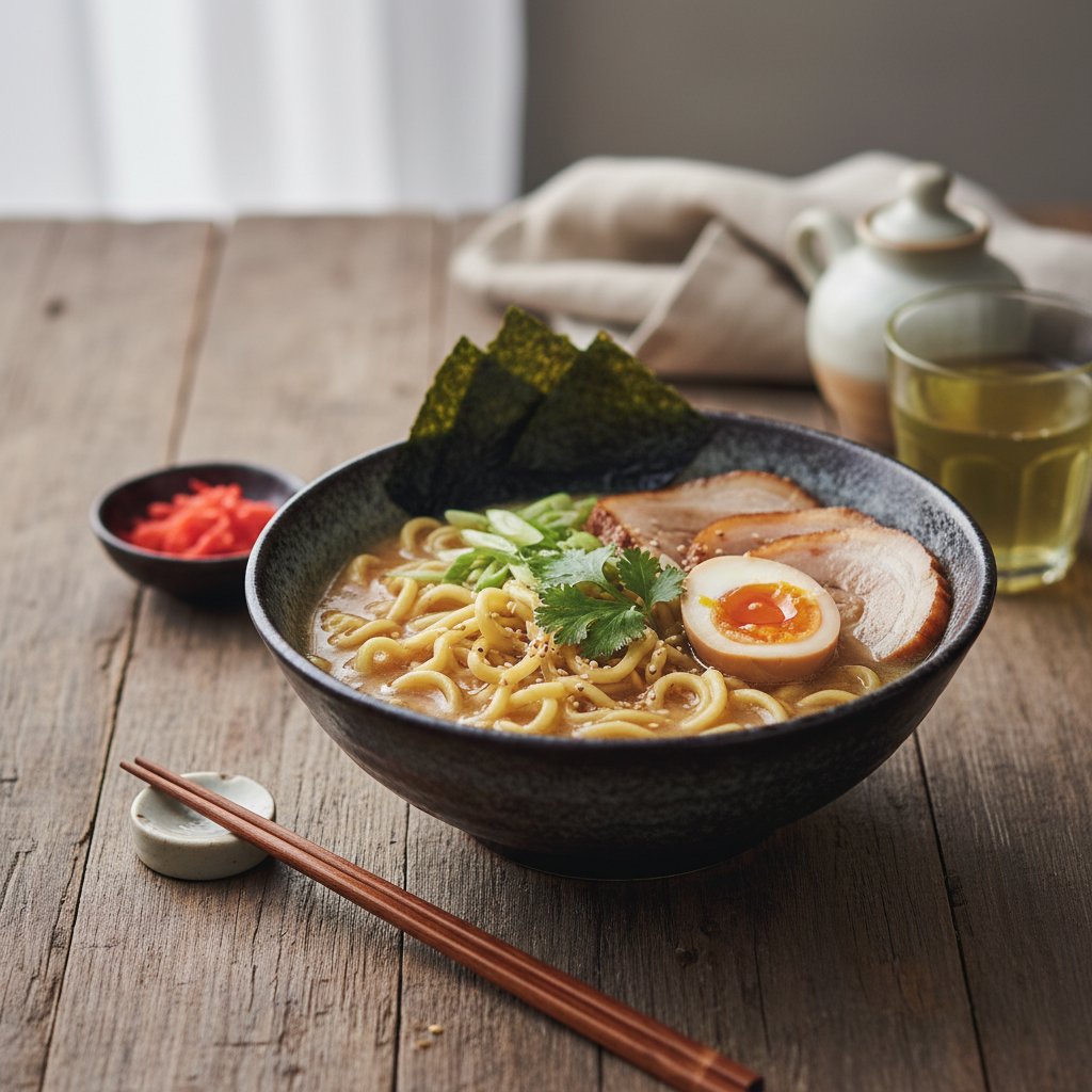 Authentic Japanese Ramen with Soft-Boiled Egg