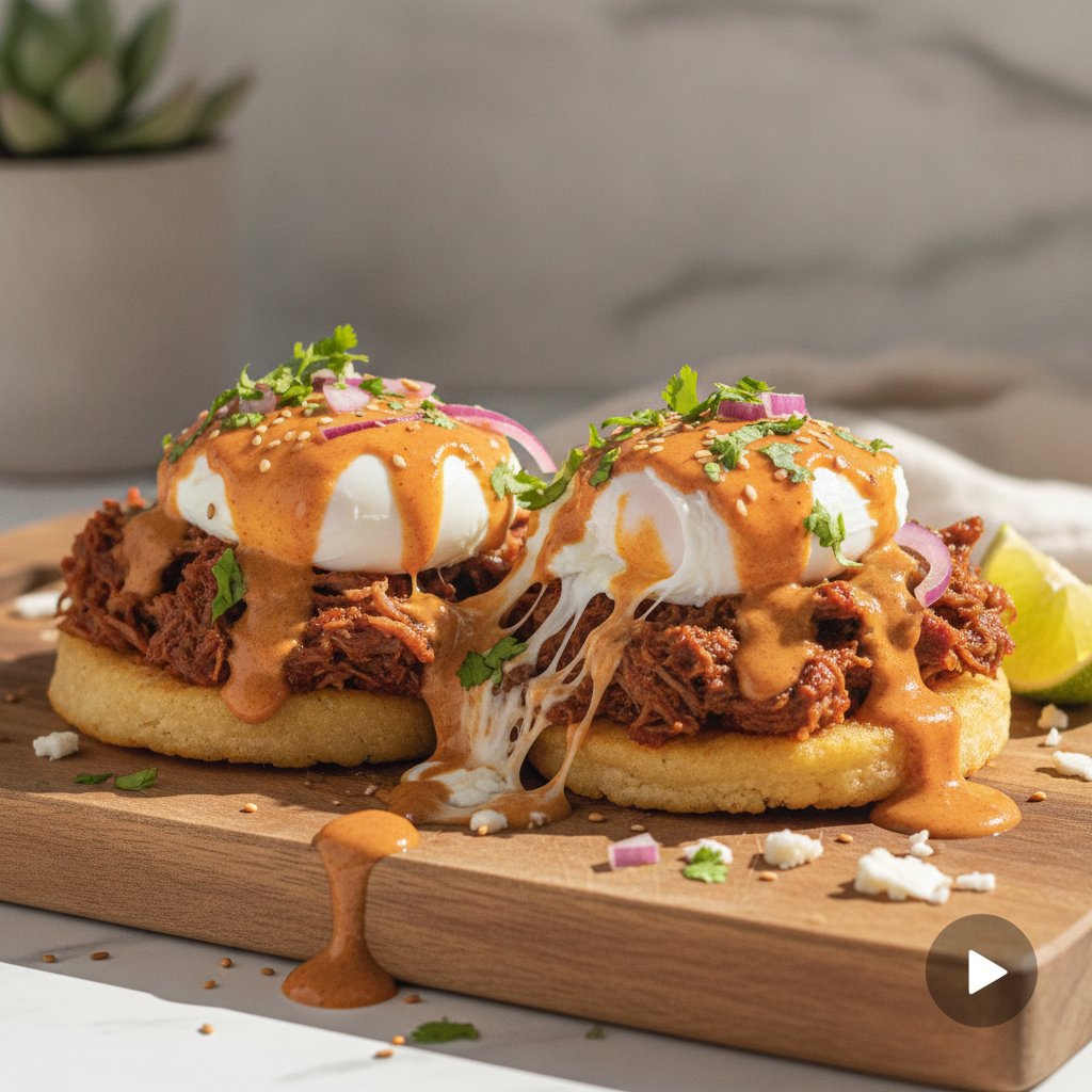 Birria Breakfast Benedict with Chipotle Hollandaise