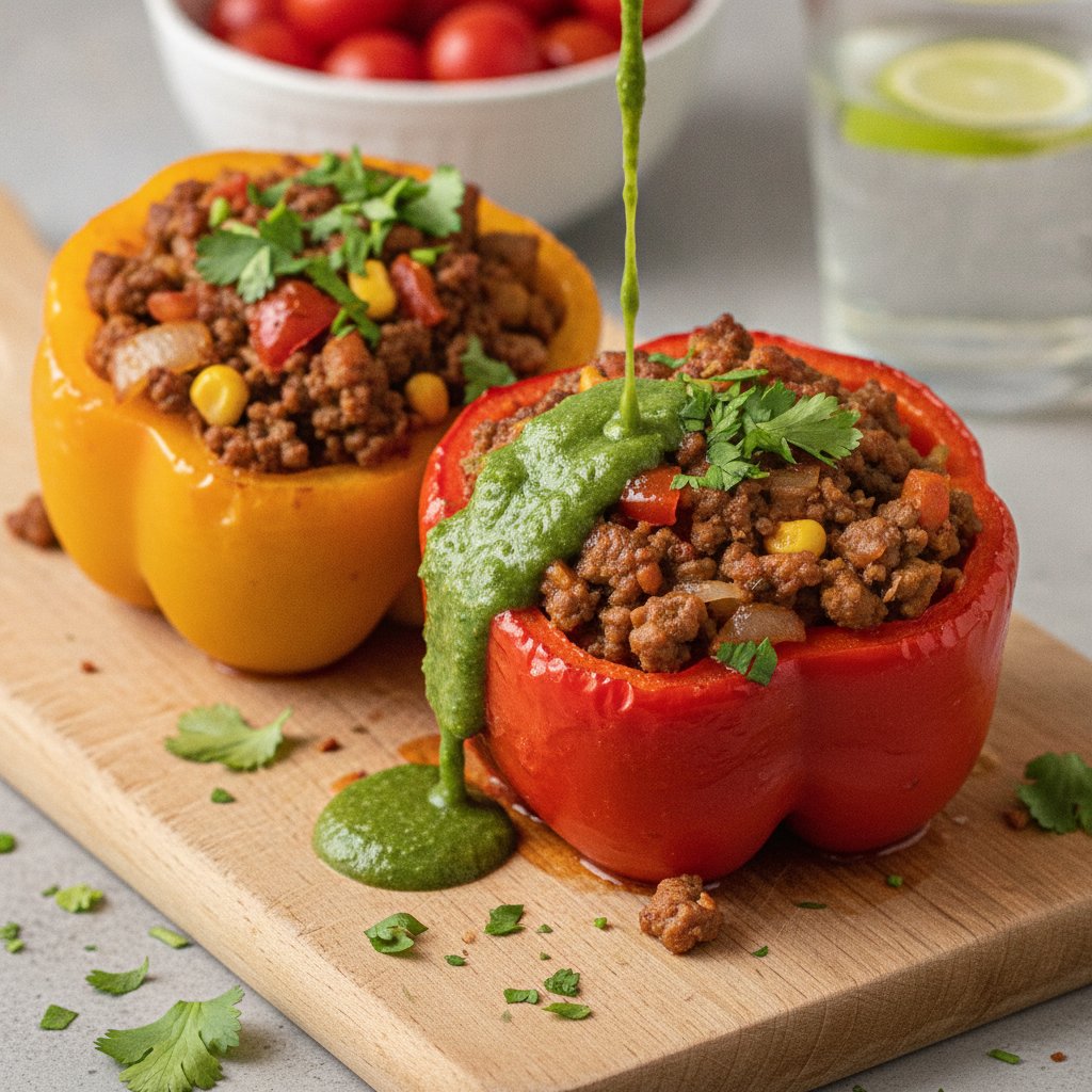 Brazilian Beef-Stuffed Peppers