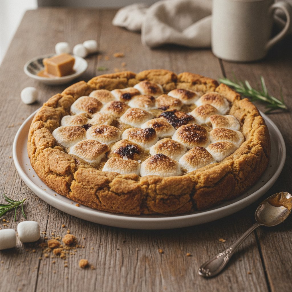 Buttery Toasted Marshmallow and Browned Butter Cookie Pie