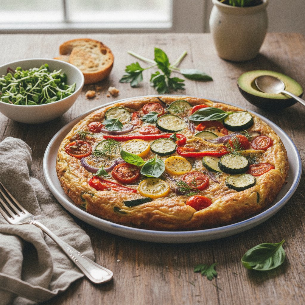 California Sunshine Vegetable Frittata with Locally Sourced Herbs