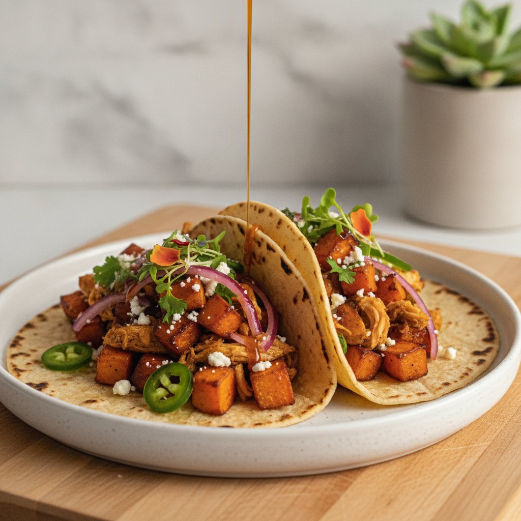 Chicken Sweet Potato Breakfast Tacos