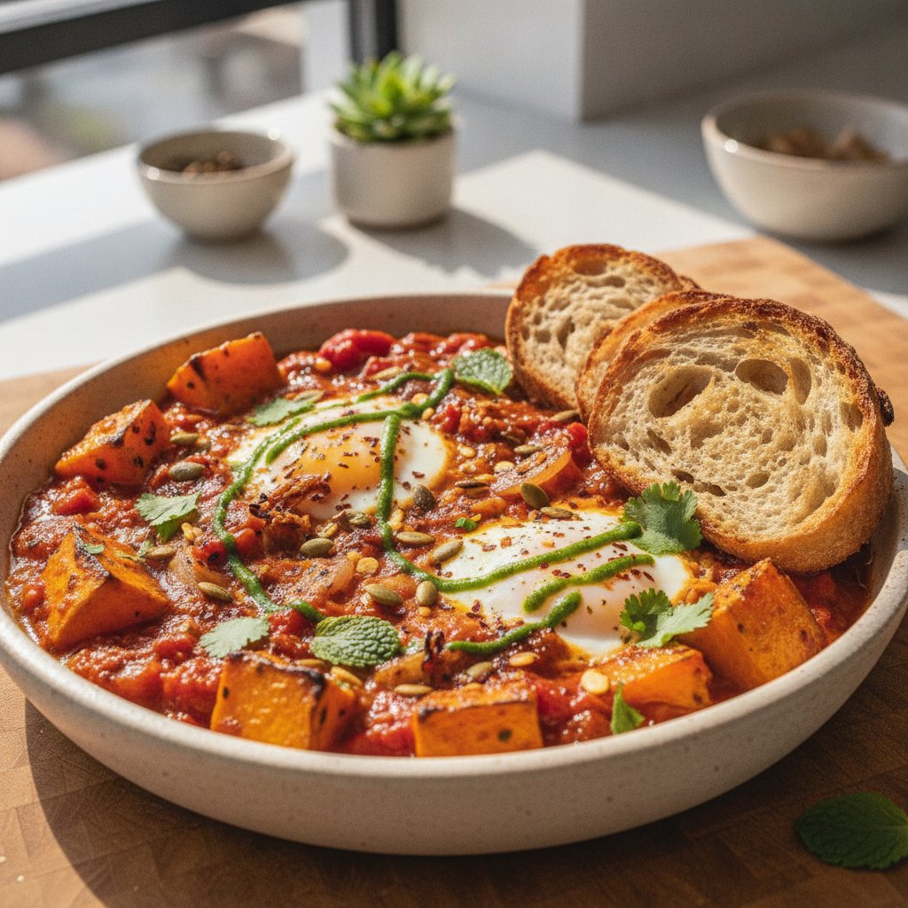 Chili-Spiced Pumpkin Shakshuka