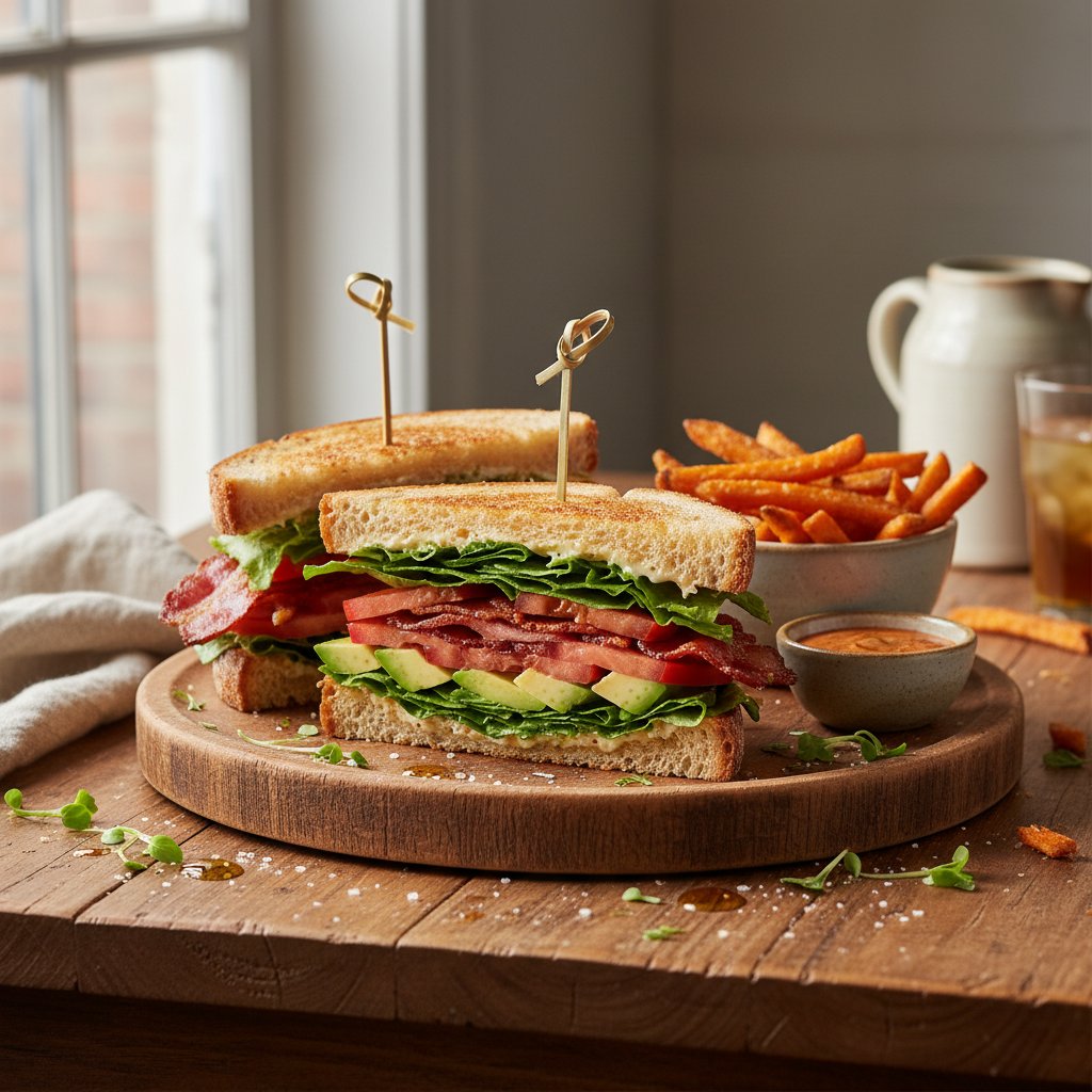 Classic American BLT Sandwich with Avocado