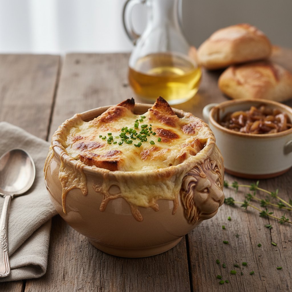 Classic French Onion Soup Gratinée