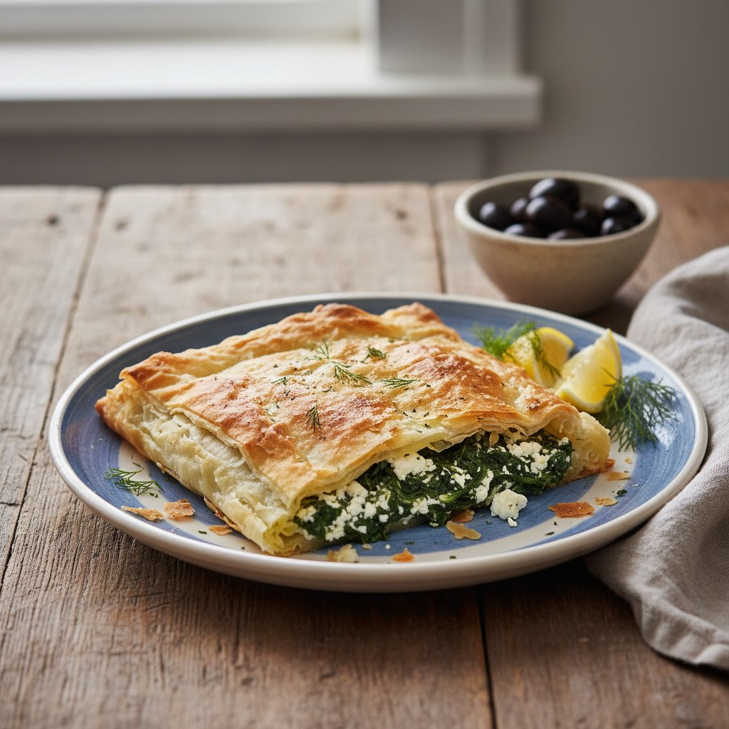 Classic Greek Spanakopita with Feta and Spinach