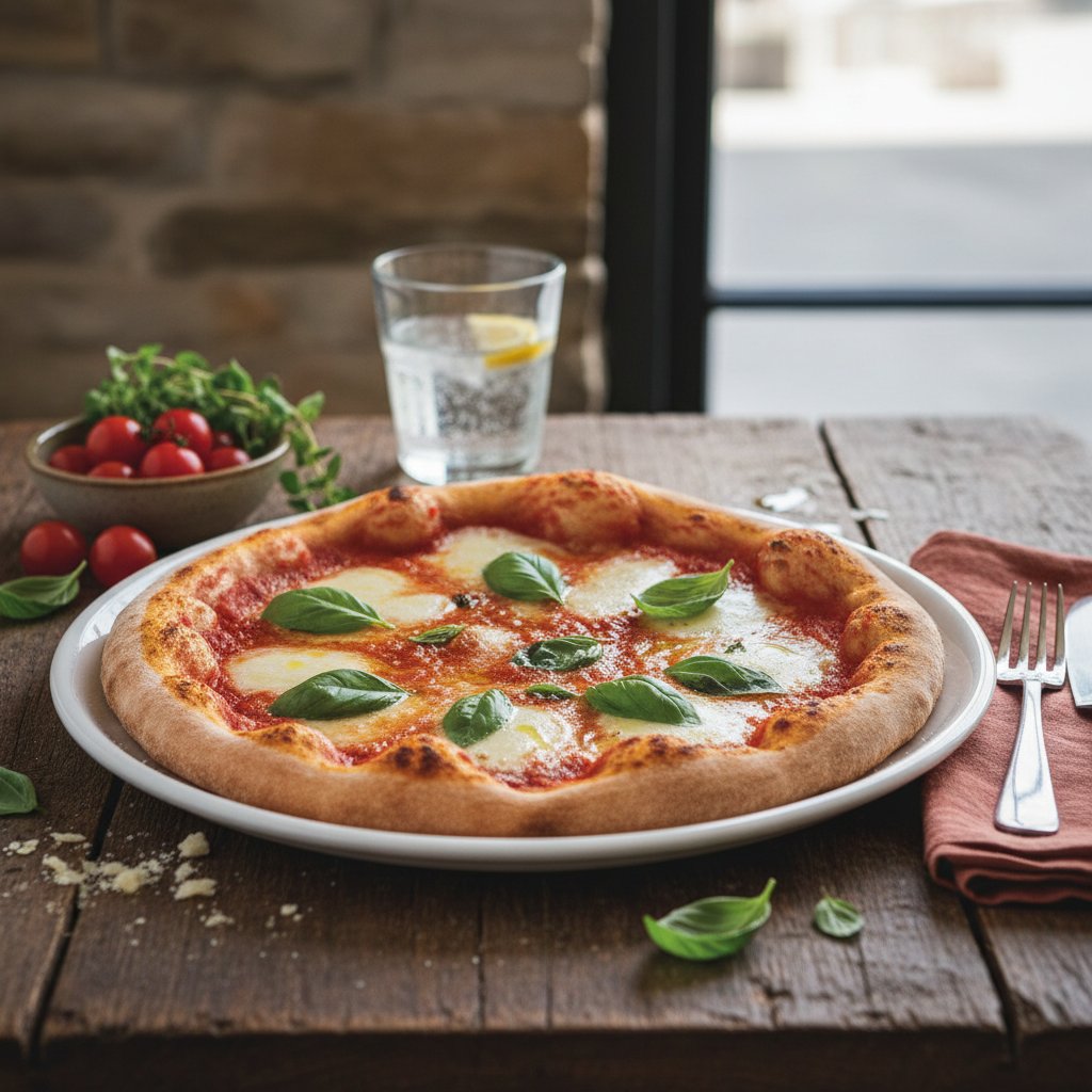 Classic Italian Margherita Pizza with Basil