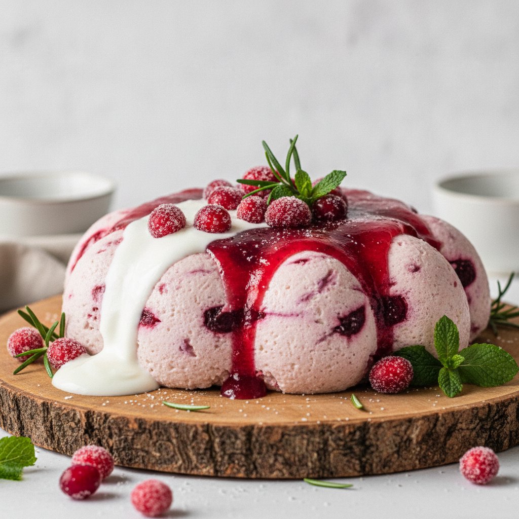 Cranberry Cottage Cheese Mousse