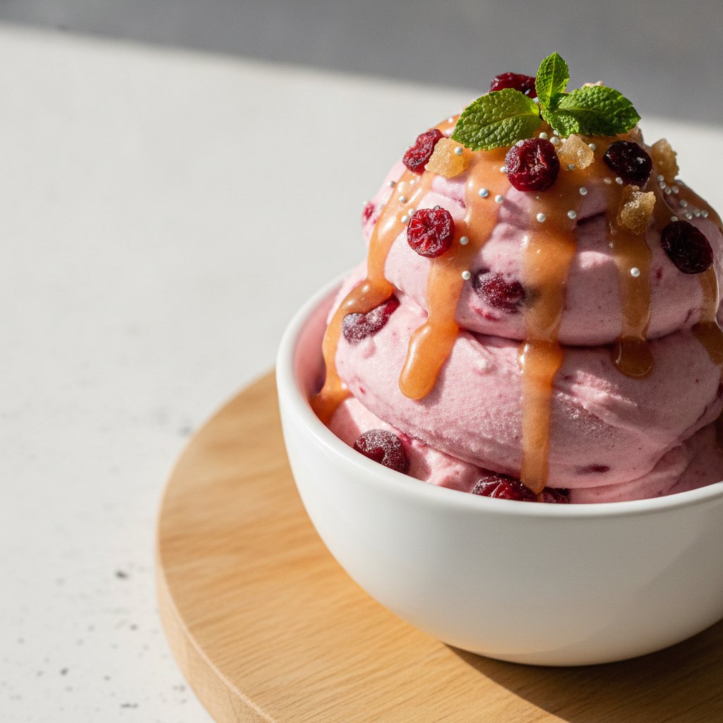 Cranberry-Ginger Nice Cream