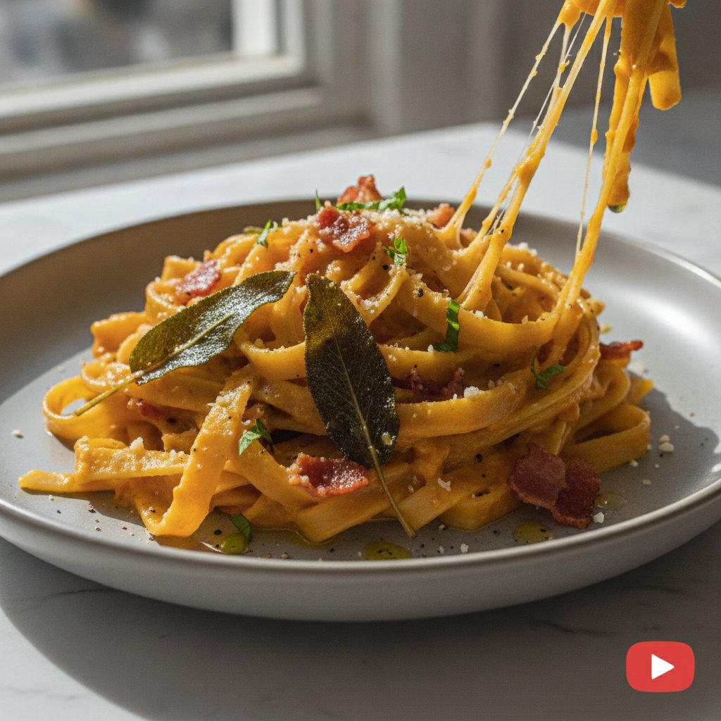 Creamy Pumpkin Sage One-Pot Fettuccine