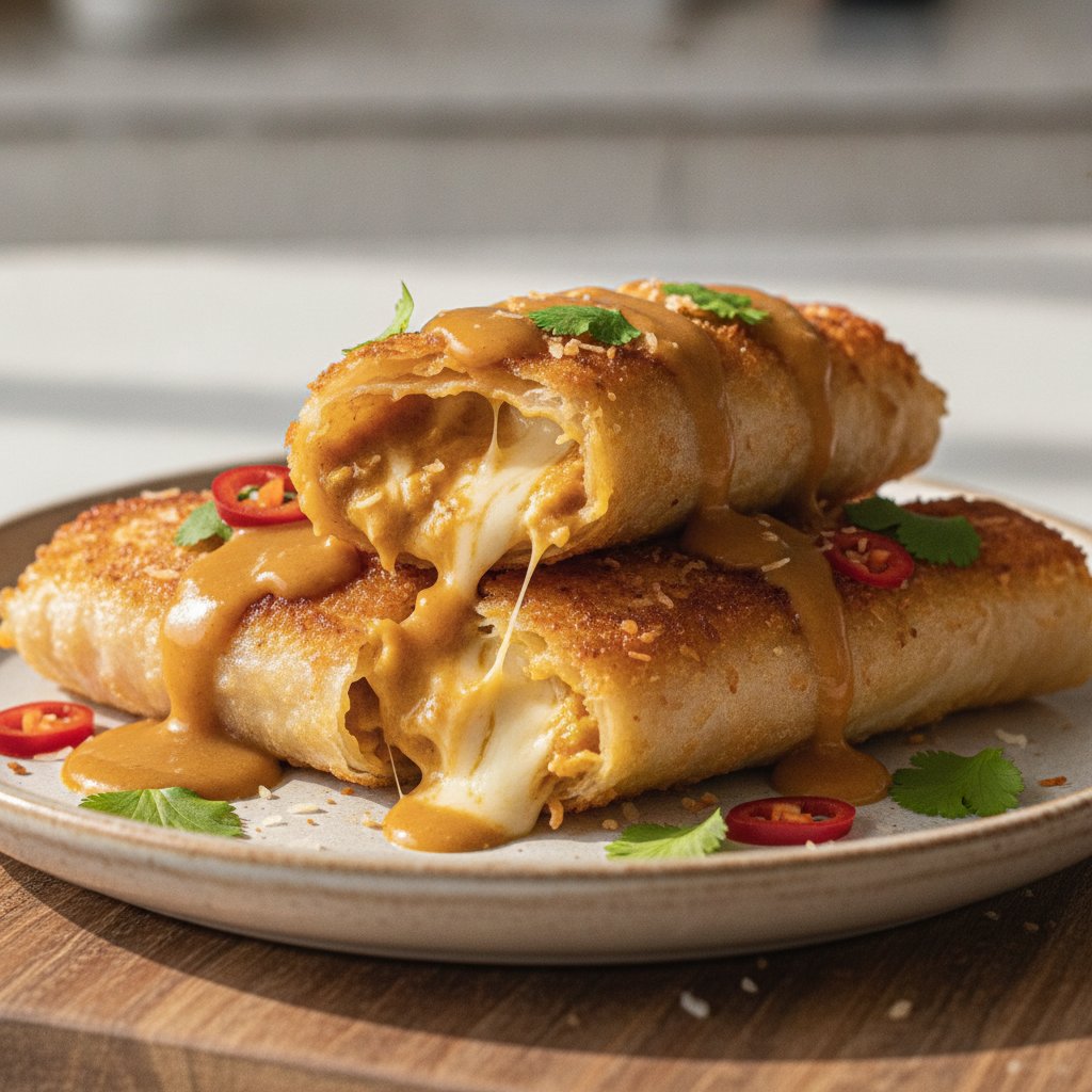 Crispy Coconut Curry Rice Paper Rolls