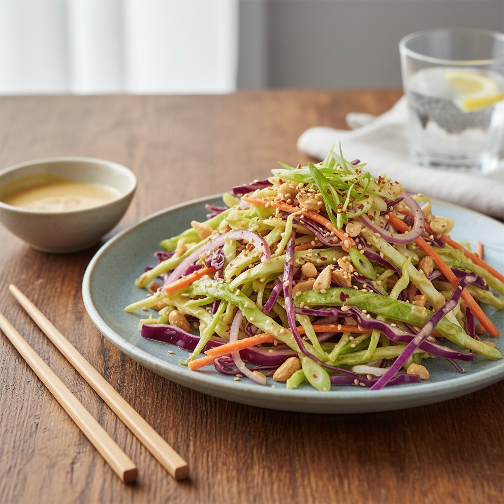 Crunchy Japanese Miso Cabbage Slaw