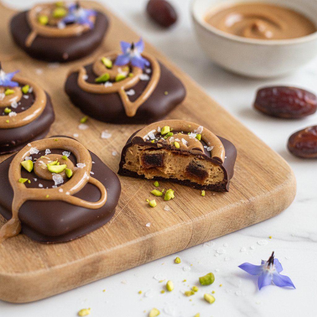 Decadent Almond Butter & Sea Salt Date Chocolates
