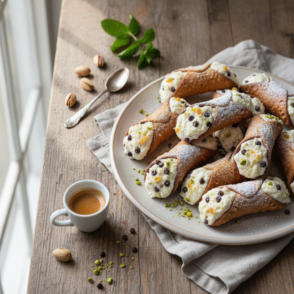 Decadent Italian Cannoli with Ricotta