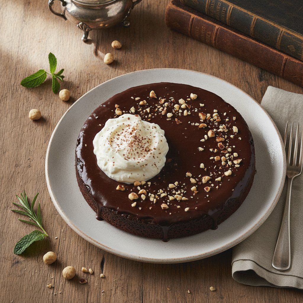 Decadent Italian Chocolate Hazelnut Torta with Whipped Mascarpone