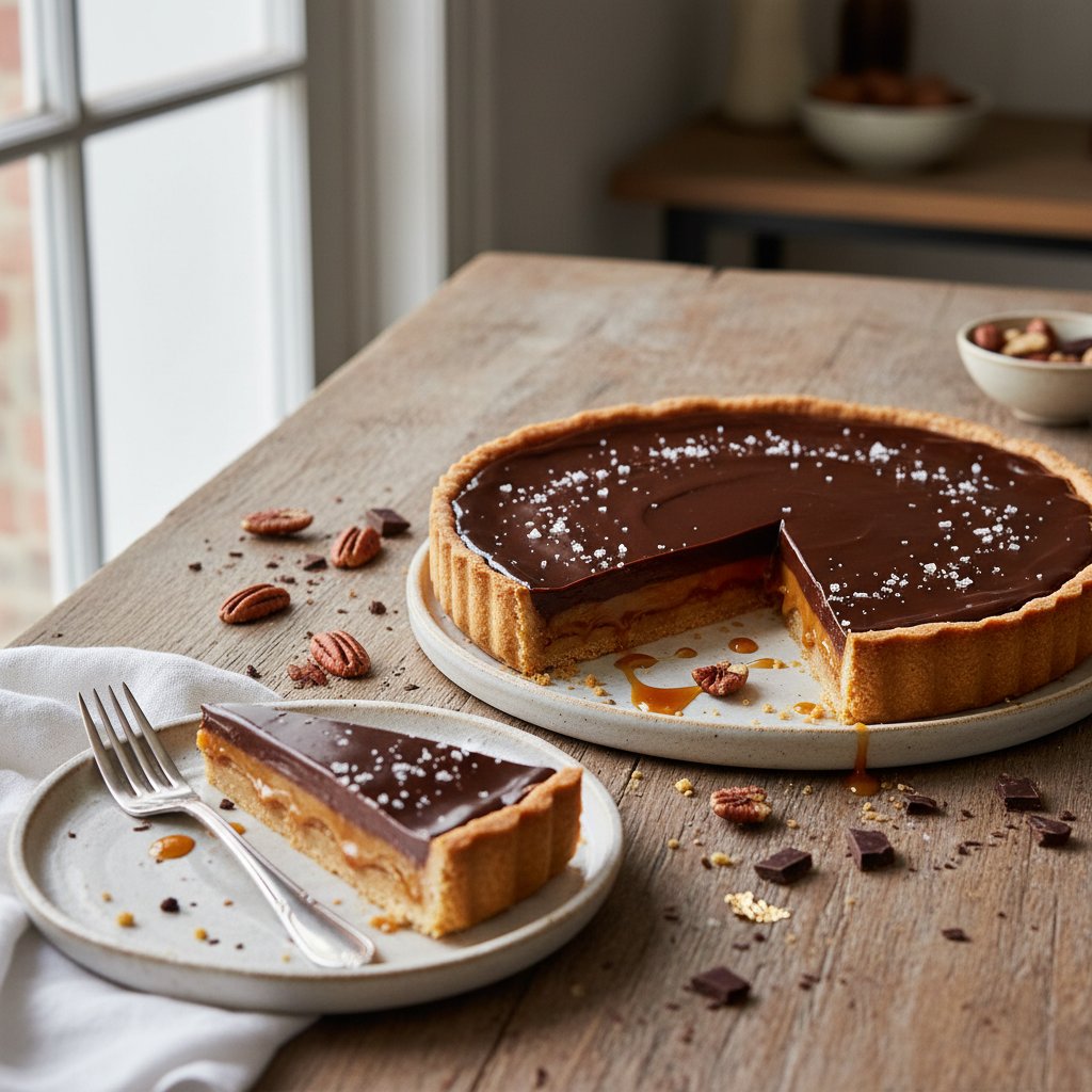 Decadent Salted Caramel and Chocolate Tart