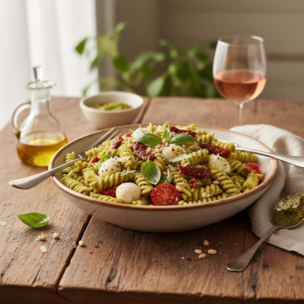 Delicious Italian Pesto Pasta Salad