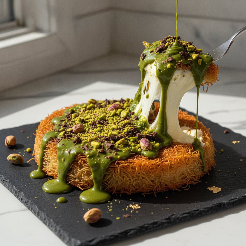 Dubai-Style Pistachio Chocolate Kataifi Delight
