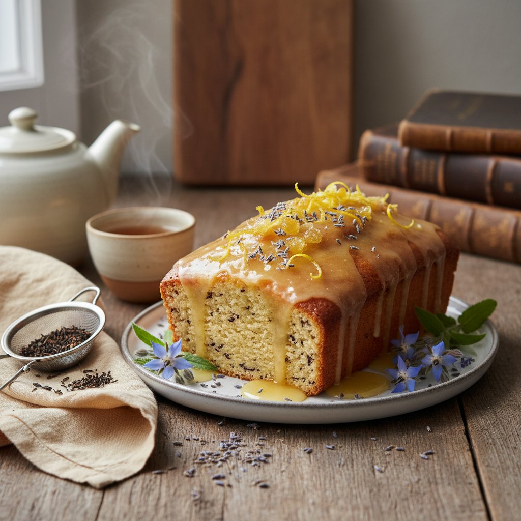 Earl Grey Infused Lemon Drizzle Cake