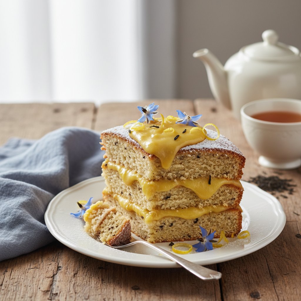 Earl Grey Infused Victoria Sponge with Lemon Curd