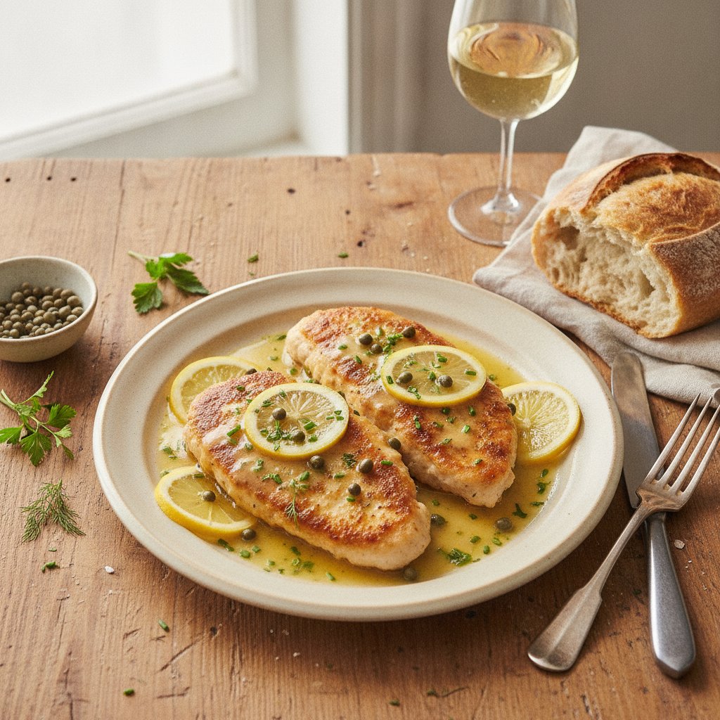 Elegant Herbed Chicken Piccata with Lemon and Capers
