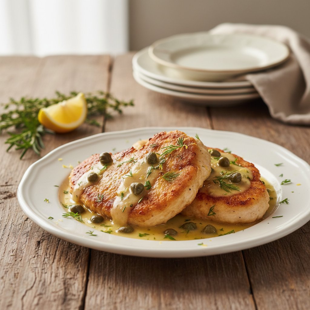 Elegant Lemon Herb Chicken Piccata with Capers