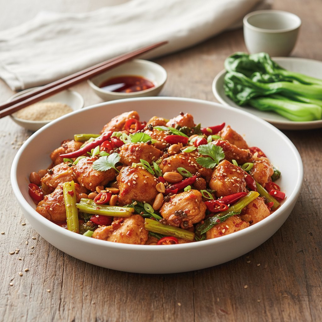 Fiery Sichuan Chicken with Pickled Mustard Greens