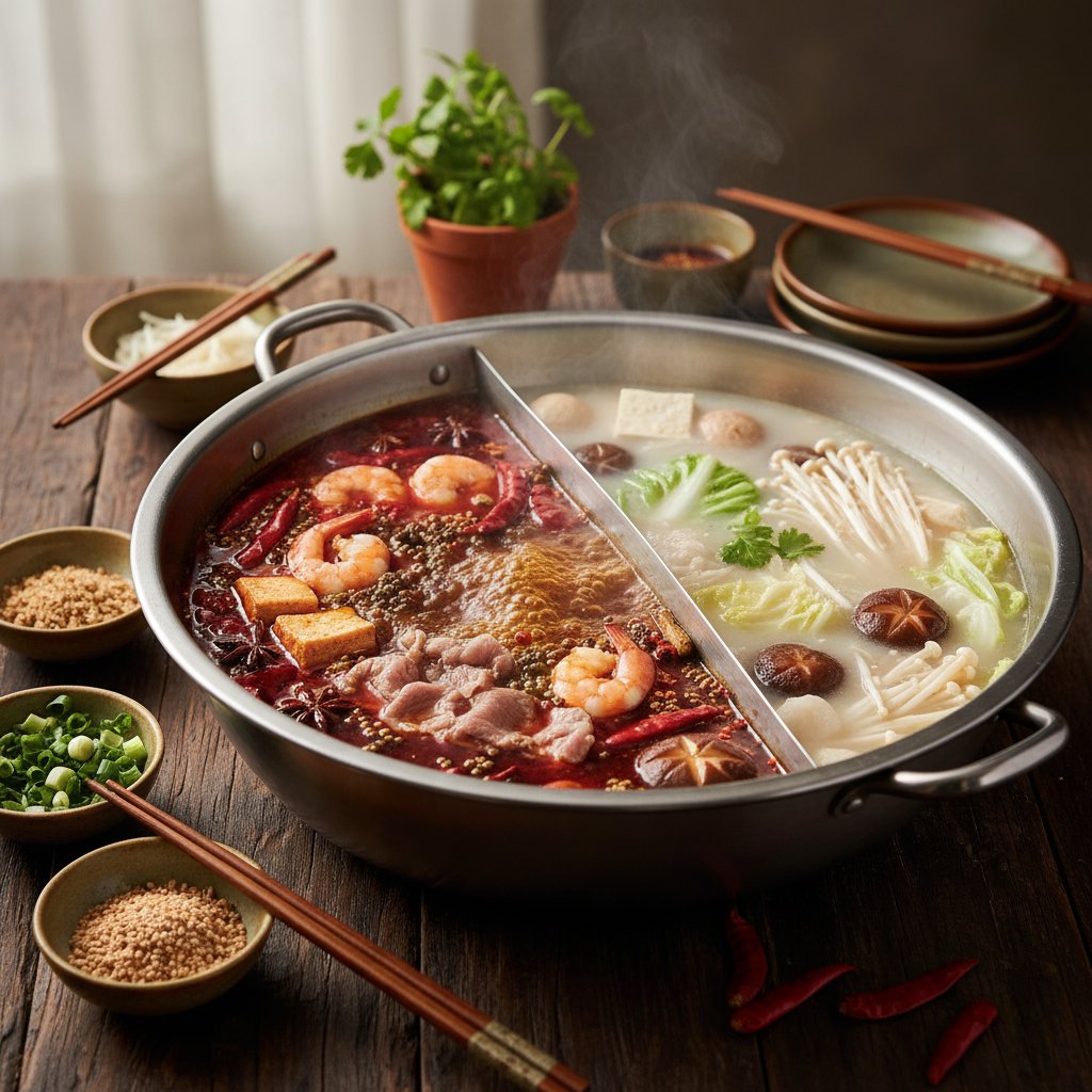 Fiery Sichuan Hot Pot with Numbing Peppercorns