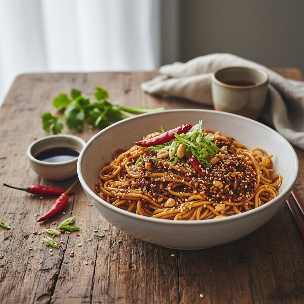 Fiery Sichuan Peppercorn and Chili Crisp Noodles