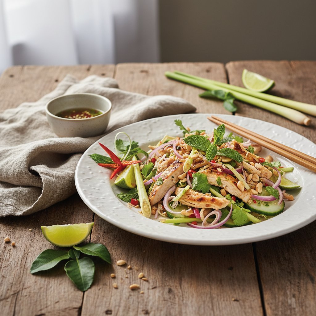 Fragrant Thai Lemongrass Chicken Salad