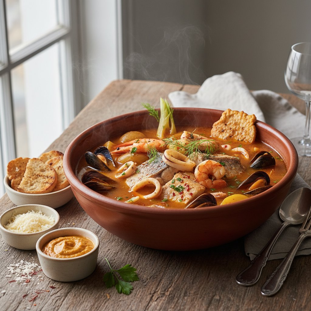 French Bouillabaisse with Rouille Sauce