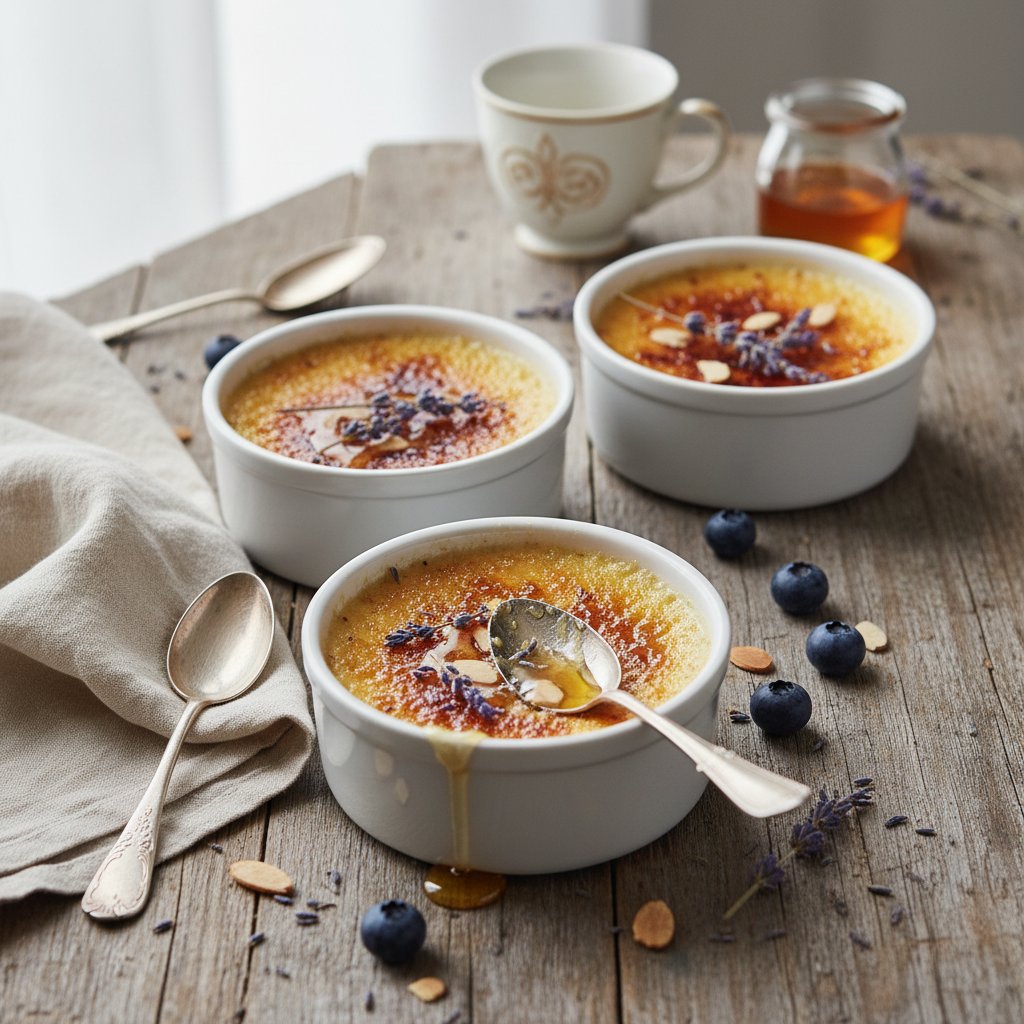 French Lavender and Honey Crème Brûlée
