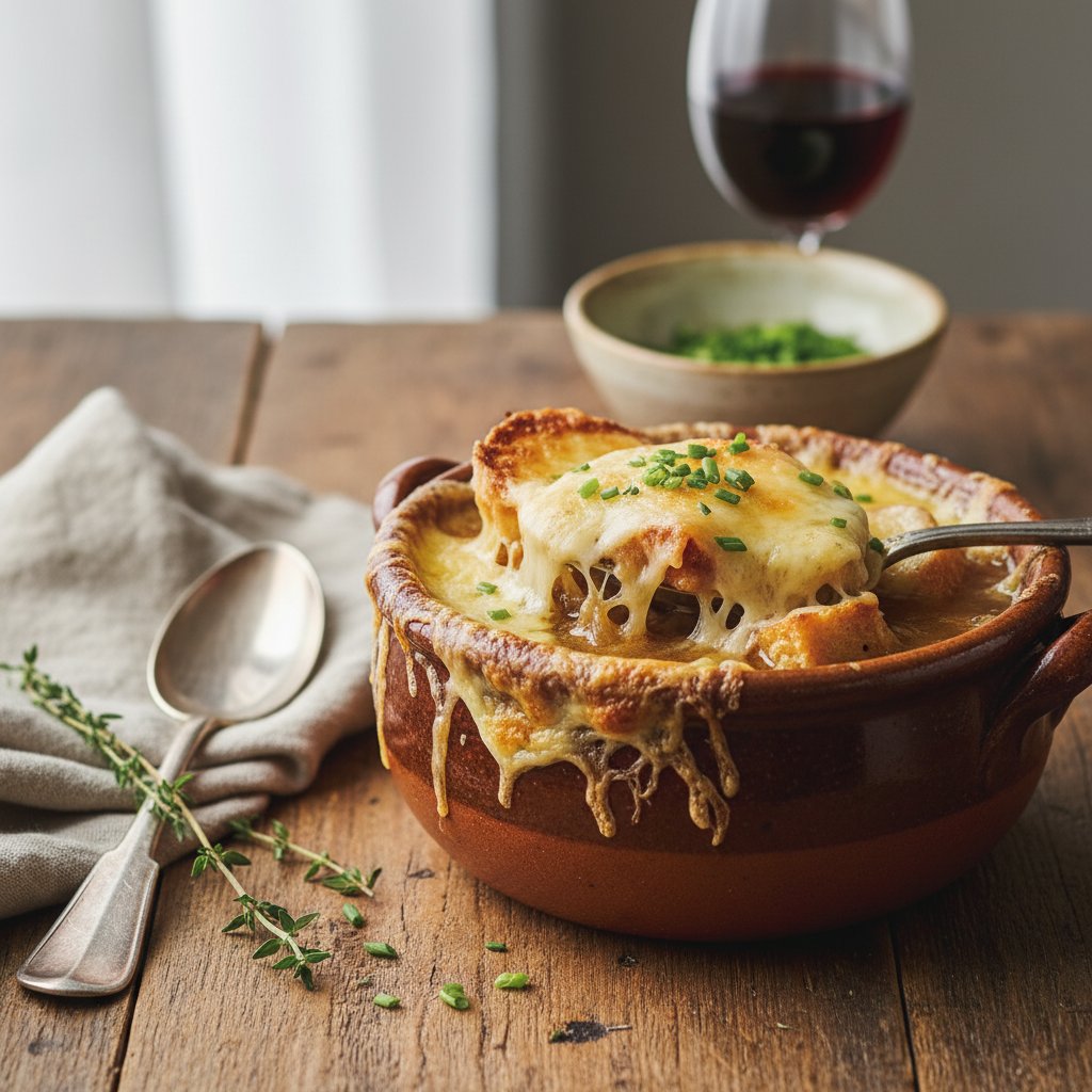 French Onion Soup with Gruyère Cheese
