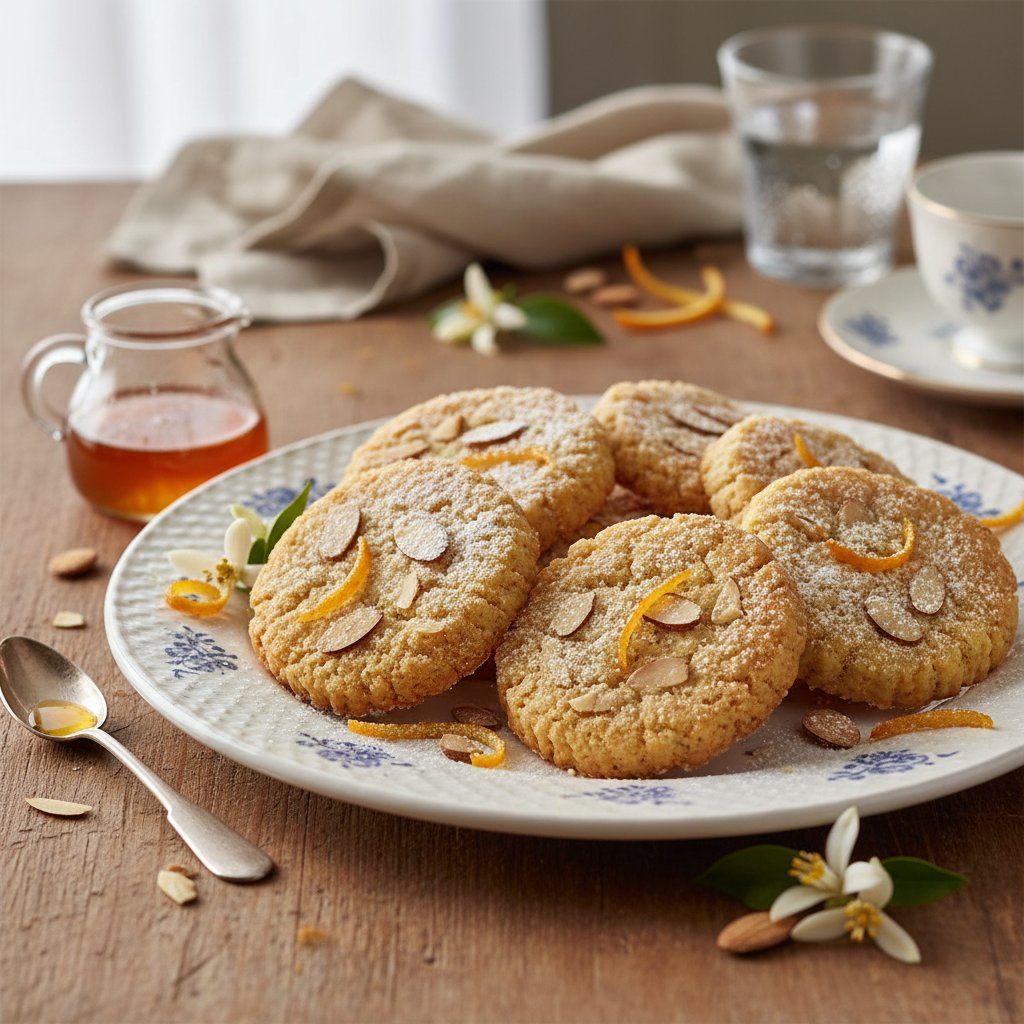 French Orange Blossom and Almond Sable Cookies