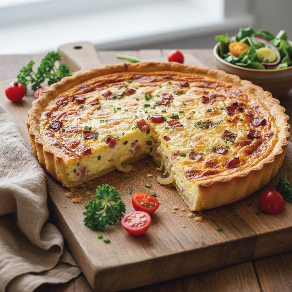 French Quiche Lorraine with Gruyère Cheese