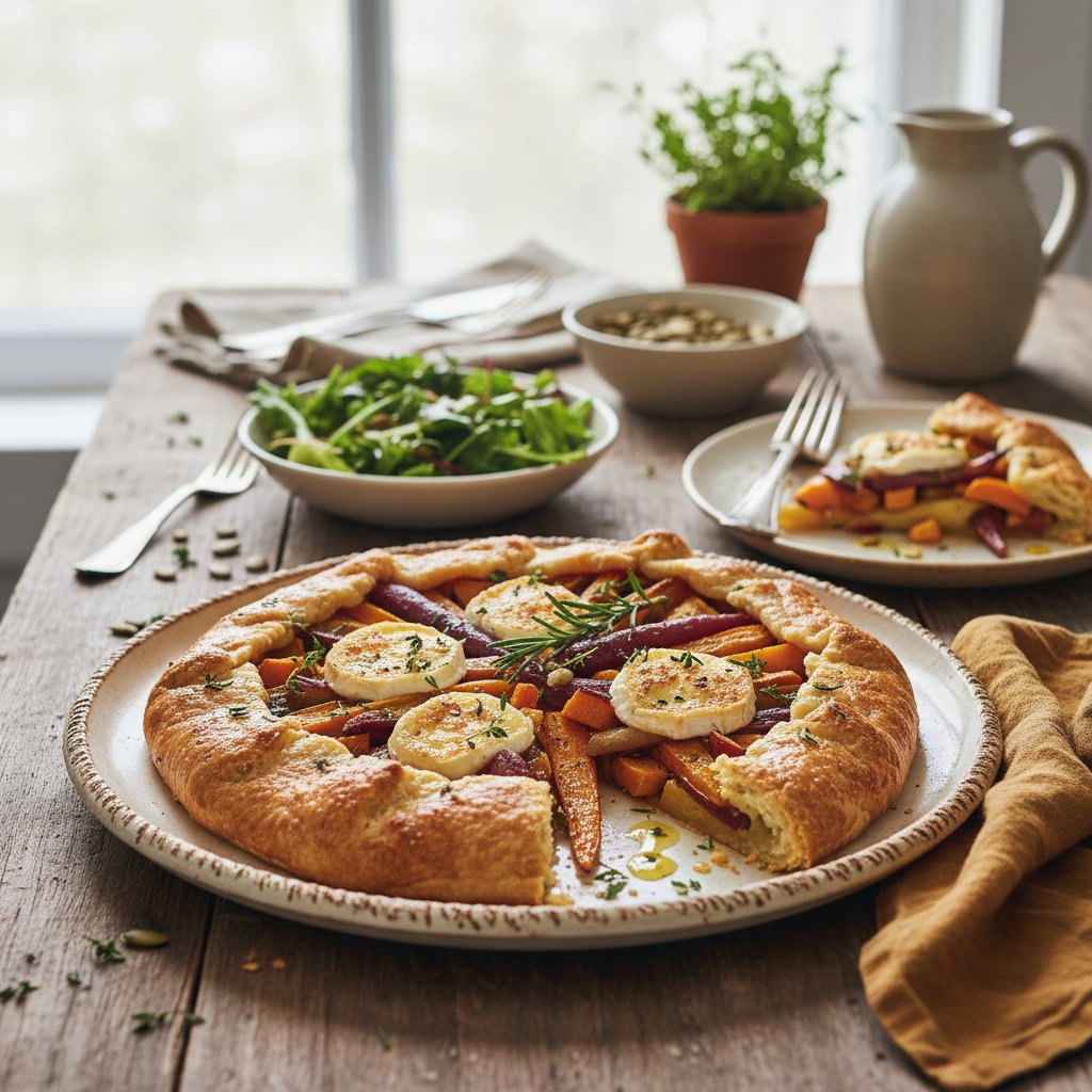 Golden Harvest Vegetable and Goat Cheese Galette