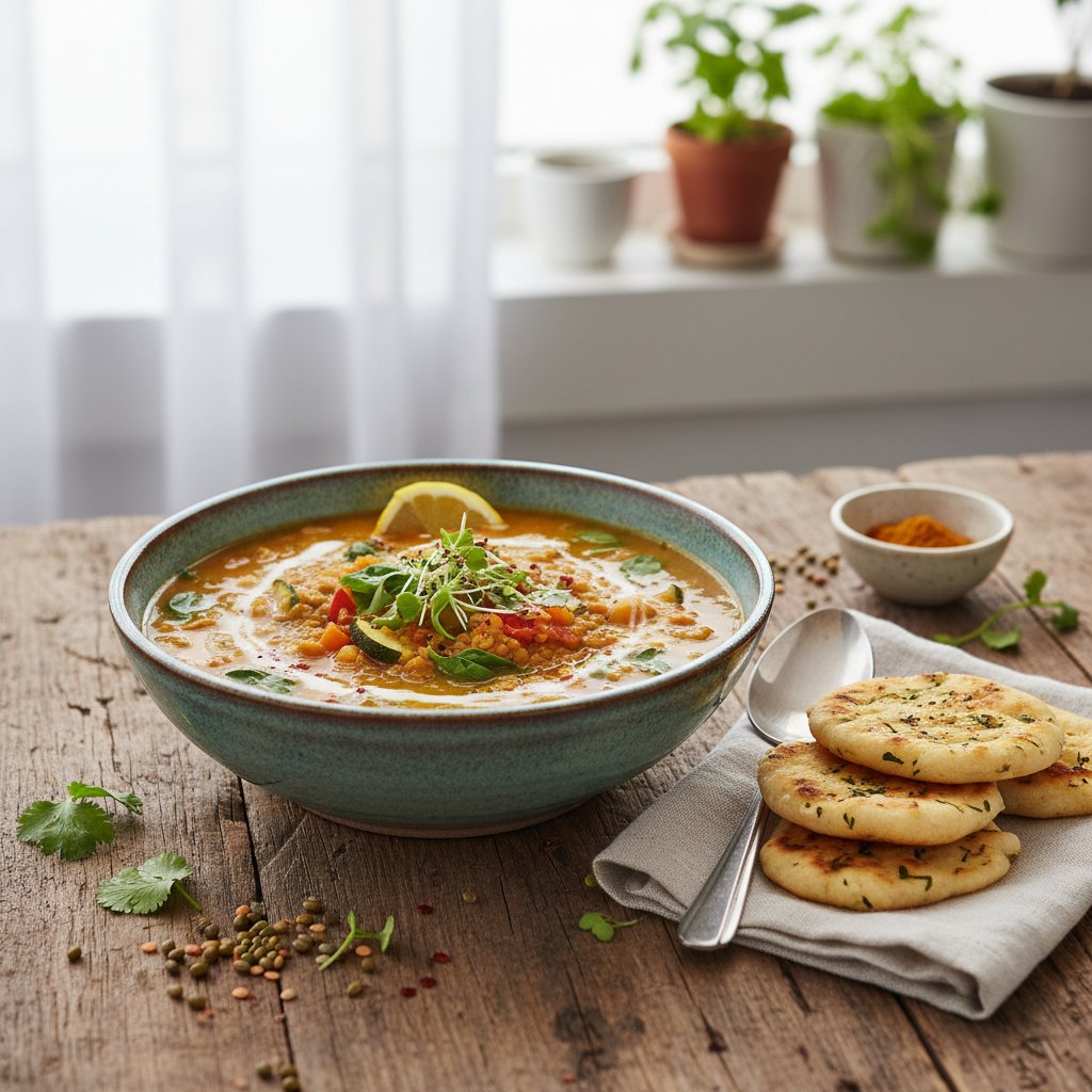 Healthy Indian Lentil and Vegetable Soup